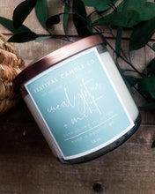 Load image into Gallery viewer, &quot;Eucalyptus + Mint&quot; Scented Soy Candle