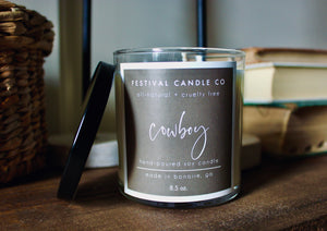 "Cowboy" Scented Soy Candle